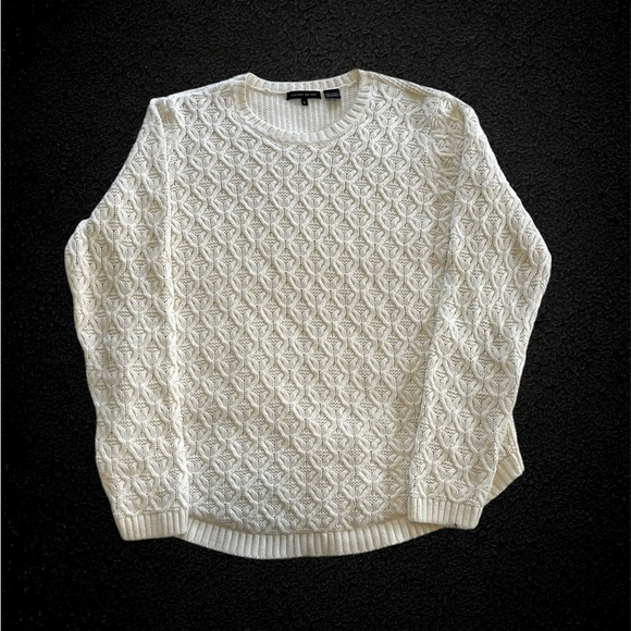 JEANNE PIERRE Sweaters - Jeanne Pierre Fisherman Cable Knit Sweater, Size L